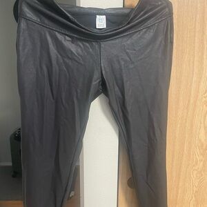 Time and Tru Black Faux Leather Pants